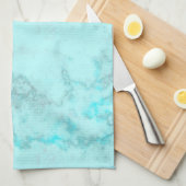 Blauer Marmor Geschirrtuch (Viertel Falte)