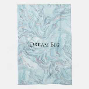 Blauer Marmor Geschirrtuch