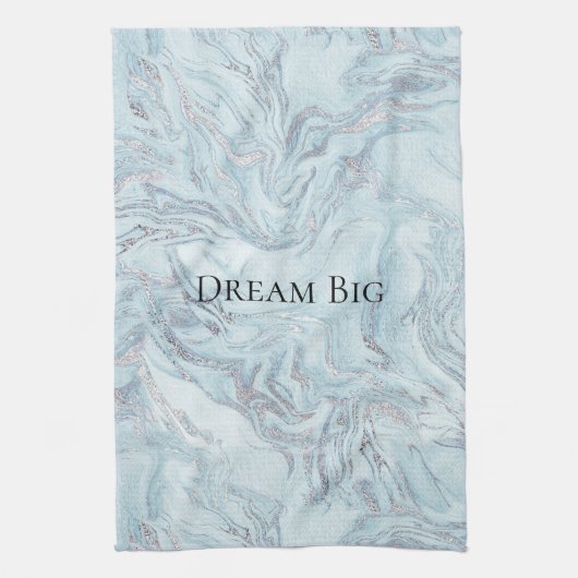 Blauer Marmor Geschirrtuch (Vertikal)