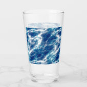 Blauer Marmor Glas (Rückseite)