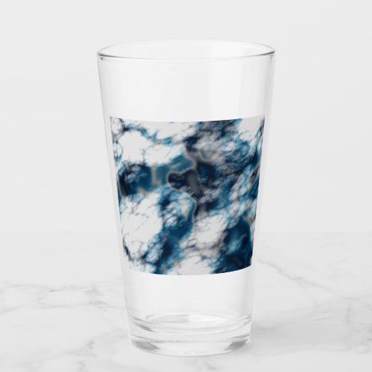 Blauer Marmor Glas (Vorderseite)