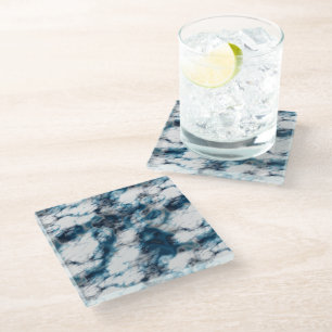 Blauer Marmor Glasuntersetzer