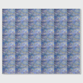 Blauer Marmor Gold Abstrakte Textur Geschenkpapier (Flach)
