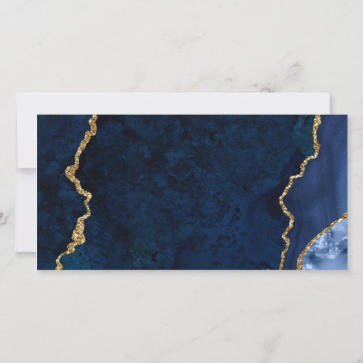 Blauer Marmor-Gold-Geschenkgutschein (Rückseite)