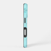 Blauer Marmor iPhone 16 Hülle (Rechte Seite)