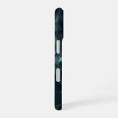 Blauer Marmor iPhone 16 Hülle (Rechte Seite)