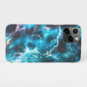 Blauer Marmor iPhone Hülle (Rückseite (Horizontal))