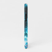 Blauer Marmor iPhone Hülle (Linke Seite)
