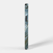 Blauer Marmor iPhone Hülle (Rechte Seite)