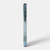 Blauer Marmor iPhone Hülle (Linke Seite)