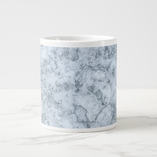 Blauer Marmor Jumbo-Tasse (Vorderseite)