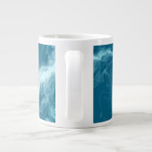 Blauer Marmor Jumbo-Tasse (Rückseite)