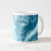 Blauer Marmor Jumbo-Tasse (Vorderseite Rechts)