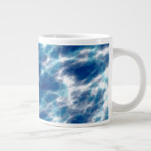Blauer Marmor Jumbo-Tasse (Rechts)