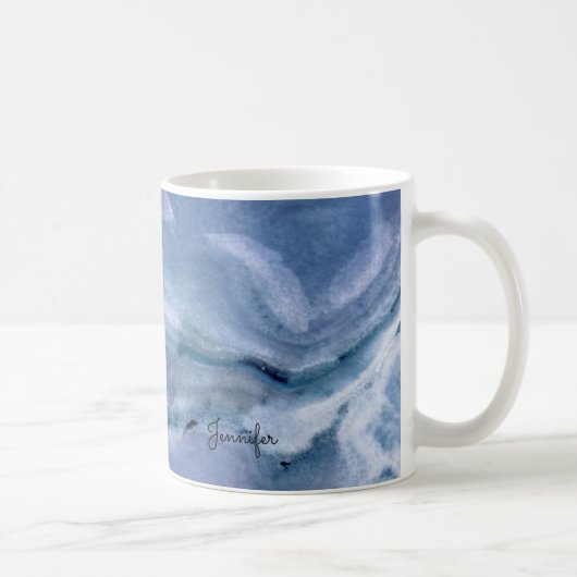 Blauer Marmor Kaffeetasse (Rechts)