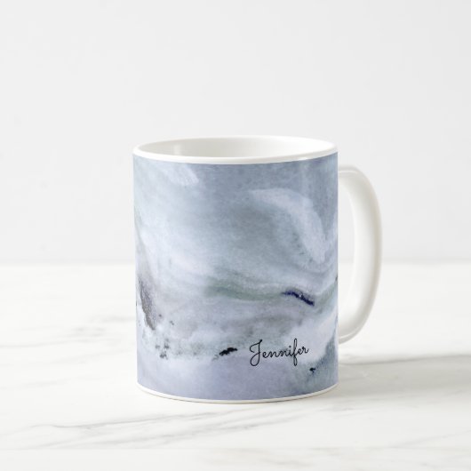 Blauer Marmor Kaffeetasse (VorderseiteRechts)