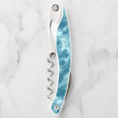 Blauer Marmor Kellnermesser (Vorderseite)