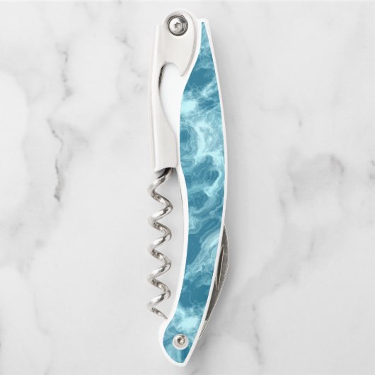 Blauer Marmor Kellnermesser (Vorderseite)