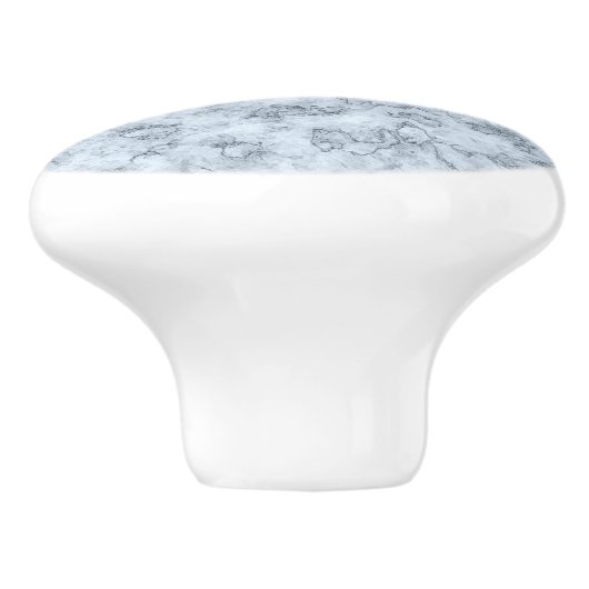 Blauer Marmor Keramikknauf (Seitenansicht)