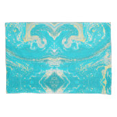 Blauer Marmor Kissenbezug (Vorderseite)