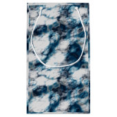 Blauer Marmor Kleine Geschenktüte (Rückseite)