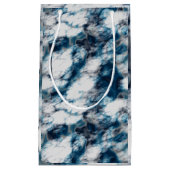 Blauer Marmor Kleine Geschenktüte (Vorderseite)