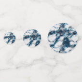 Blauer Marmor Konfetti (Vorderseiten)