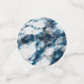 Blauer Marmor Konfetti (Klein Vorderseite)