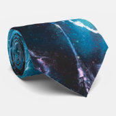 Blauer Marmor Krawatte (Gerollt)