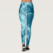Blauer Marmor Leggings (Rückseite)