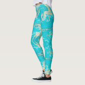 Blauer Marmor Leggings (Links)