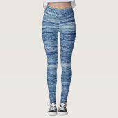 Blauer Marmor Leggings (Vorderseite)
