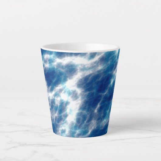 Blauer Marmor Milchtasse (Vorderseite)