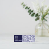 Blauer Marmor Mini Visitenkarte (Stehend Vorderseite)