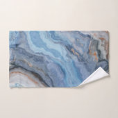 Blauer Marmor mit Hübscher goldschwarzer Dekoratio Badhandtuch Set (Handtuch)