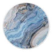 Blauer Marmor mit Hübscher goldschwarzer Dekoratio Keramikknauf (Vorderseite)