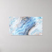 Blauer Marmor mit Hübscher goldschwarzer Dekoratio Leinwanddruck (Vorderseite)