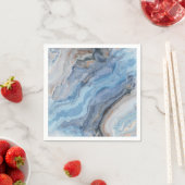 Blauer Marmor mit Hübscher goldschwarzer Dekoratio Serviette (Beispiel)