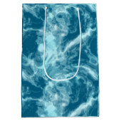 Blauer Marmor Mittlere Geschenktüte (Rückseite)