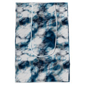 Blauer Marmor Mittlere Geschenktüte (Rückseite)