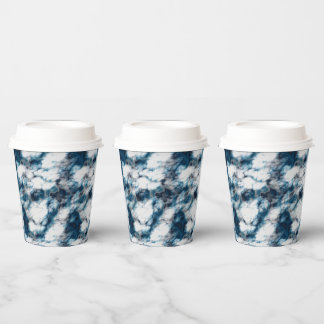 Blauer Marmor Pappbecher
