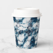 Blauer Marmor Pappbecher (Rückseite)