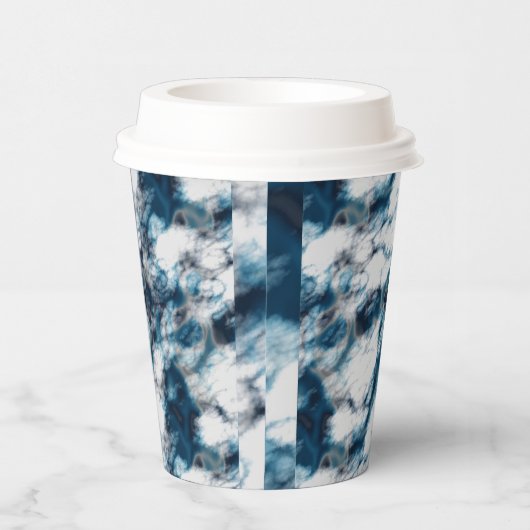 Blauer Marmor Pappbecher (Rechts)