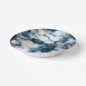 Blauer Marmor Pappteller (Gewinkelt)