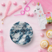 Blauer Marmor Pappteller (Party)