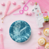 Blauer Marmor Pappteller (Party)