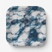Blauer Marmor Pappteller (Vorderseite)