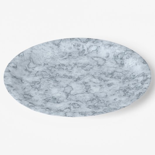Blauer Marmor Pappteller (Schrägansicht)