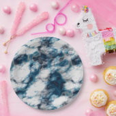 Blauer Marmor Pappteller (Party)