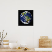 Blauer Marmor Poster (Küche)